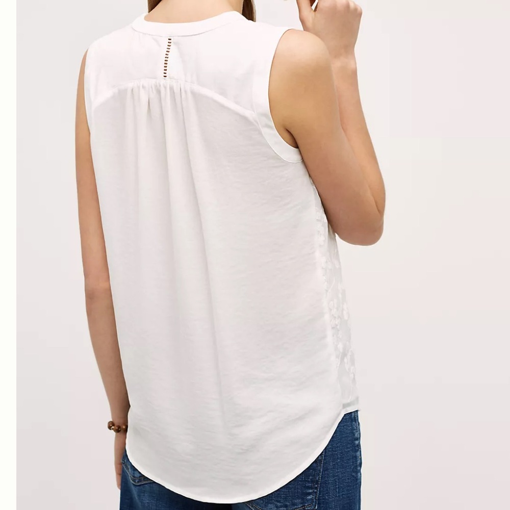 Maeve by Anthropologie Embroidered Lace-Up Tank - Picture 7 of 8